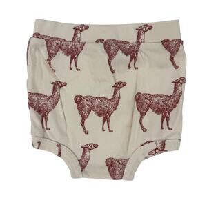Kate Quinn Llama Bloomers Size 12-18 Months Organic Cotton White Red